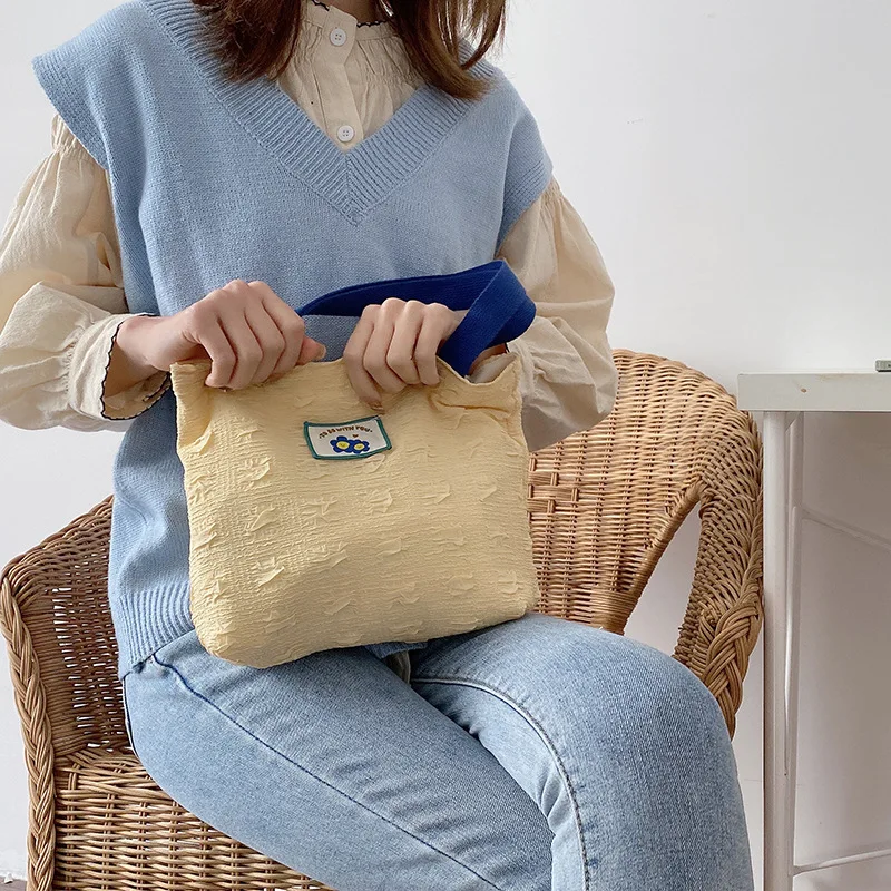 

Japan Style Portable Lunch Bag Women Small Tote Handbag Children Lunch Bags Cute Picnic Food Storage Bag Female SImple Handbag