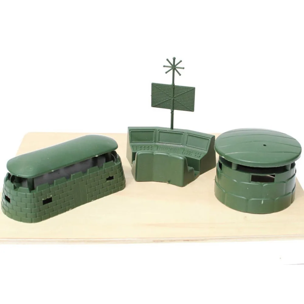 

56pcs Soldier Model Men Figures Accessories Kit Decor Play Set (Green)
