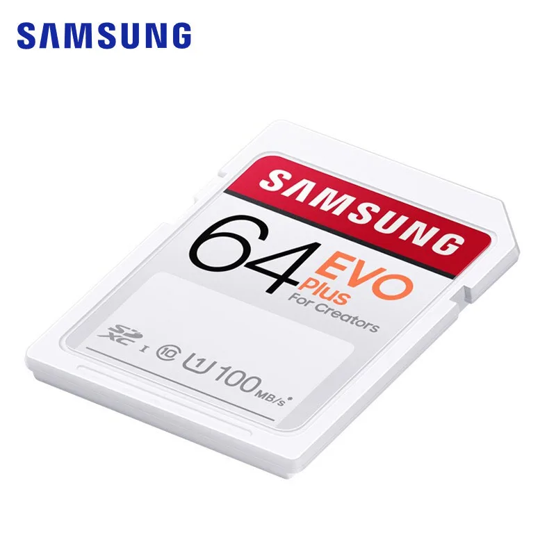 EVO Plus SD Card Samsung 64GB 128GB 256GB SDXC U3 32GB U1 SD SDHC Card Class 10 read up to 100Mb/s Memory Card For SLR Camera