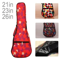21 23 26 inch portable ukulele bag colorful 10mm sponge soft case gig ukulele mini guitar waterproof backpack
