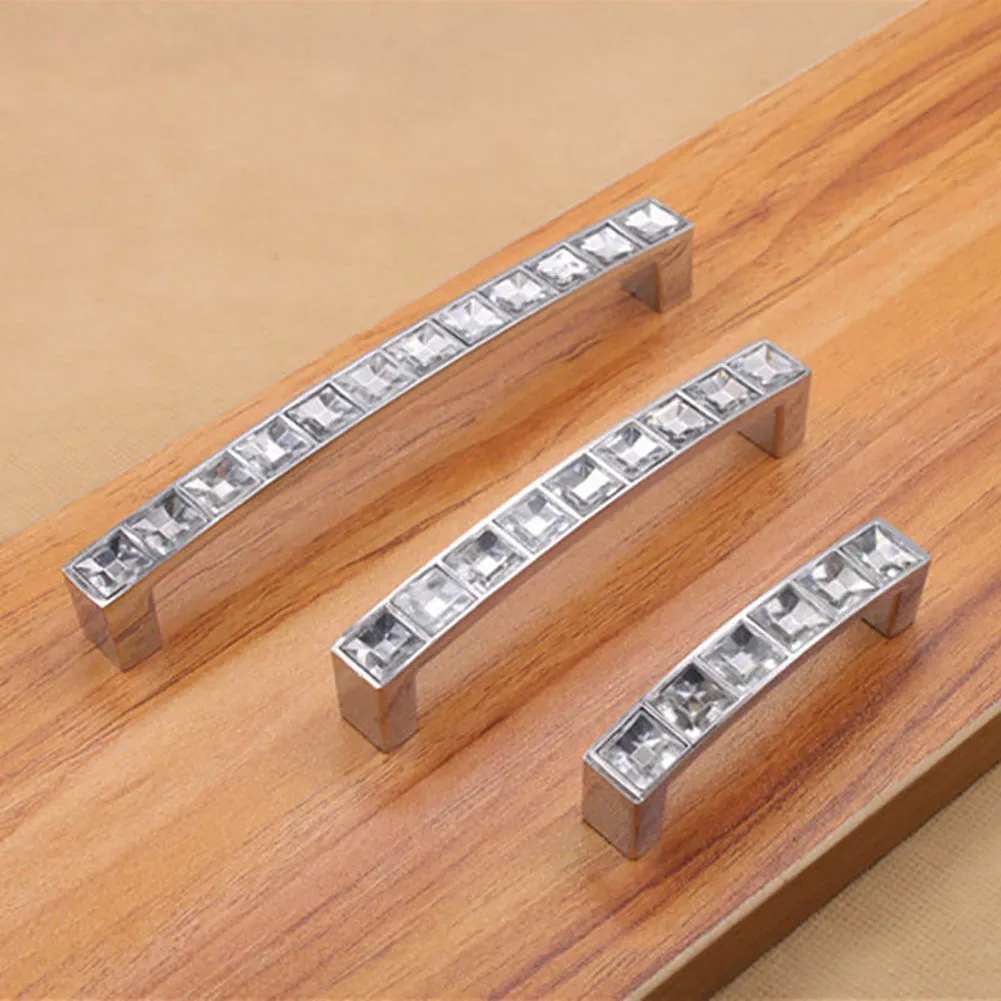 Алмазные дверные ручки Хрустальные Ручки для ящиков шкаф Поворотная кнопка из