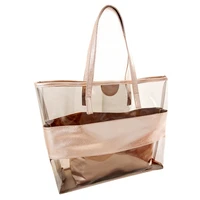 2020 summer new female bag handbag fashion transparent beach bun mother bag jelly shoulder bag buy free mask 1ps
