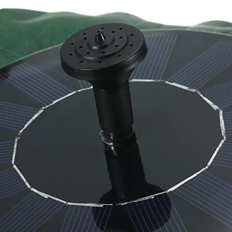

DishyKooker Solar Power Lotus Leaf Fountain Decorative Floating Submersible Water Pump for Garden Pool