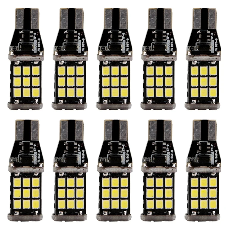 

Светодиодсветодиодный лампы T15 W16W 921 912 2835 21SMD Canbus без ошибок, лампы s, лампы для заднего хода автомобиля, фонарь заднего хода, постоянный неполярный свет, 50 шт.
