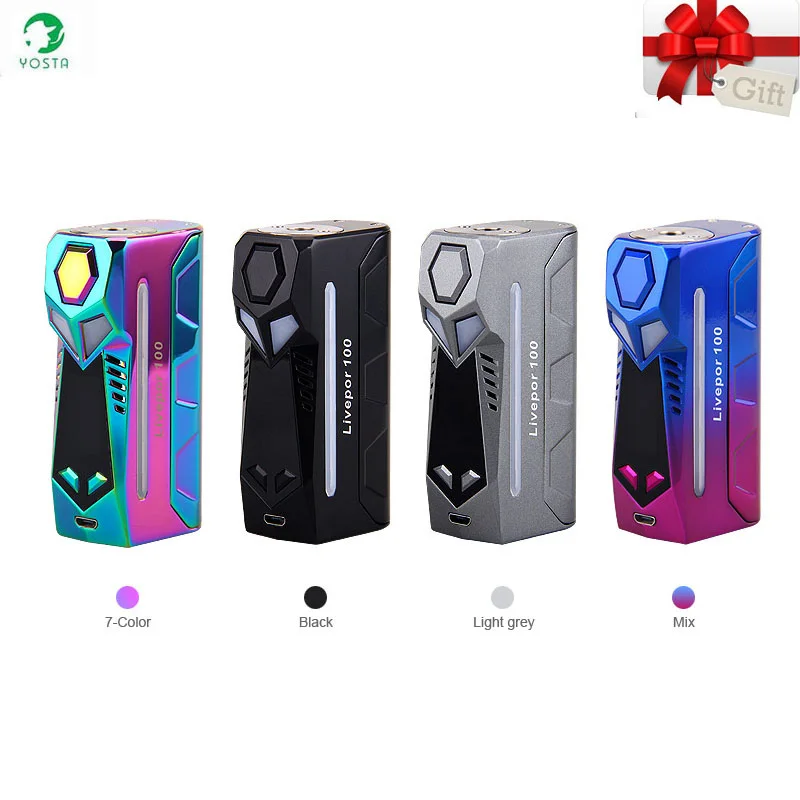 Оригинальный электронный кальян Yosta Livepor 100 коробка мод Вт Vape питание от одного