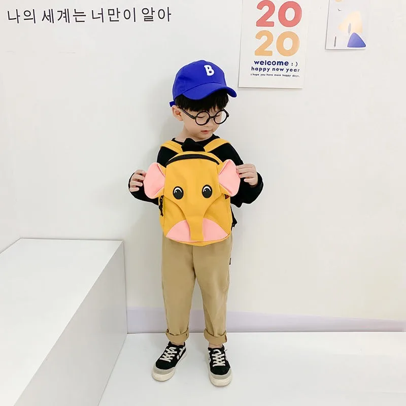 Nylon Children Backpacks Kindergarten School Bags Cartoon Backpack for Girl Boys Animal Elephant Schoolbag Toddler Kids Backpack