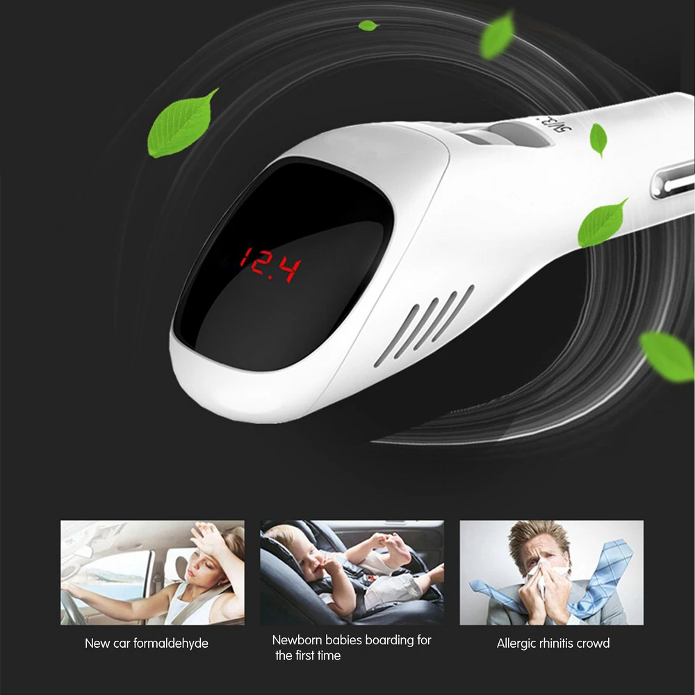 Автомобильный очиститель воздуха 12 В 24 отрицательные ионы воздухоочиститель