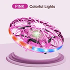 Мини-вертолет с инфракрасным ручным датчиком, Ру НЛО Дрон со светодиодной подсветкой, электронная модель самолета, Квадрокоптер, летающий шар, игрушки для детей