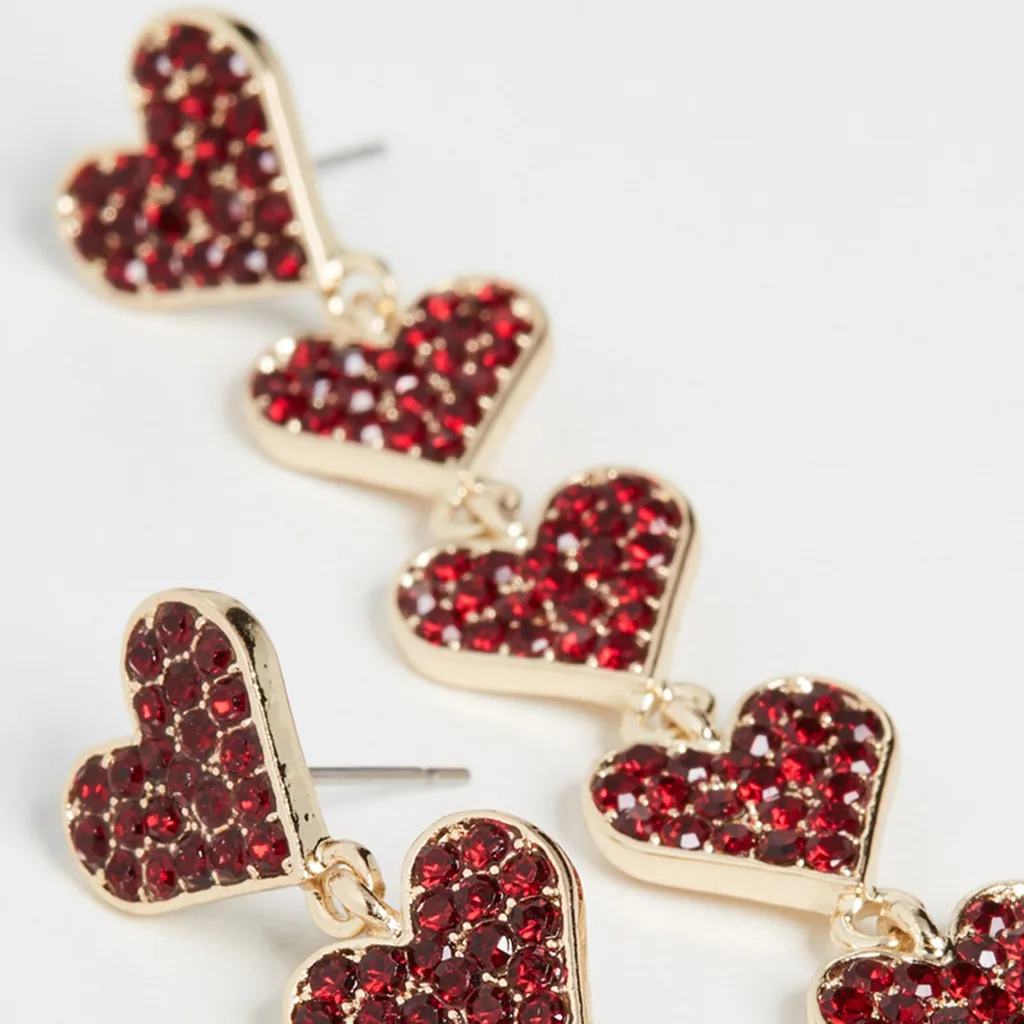 Женские серьги в форме сердца длинные серьги-кисточки стиле ретро Разноцветные