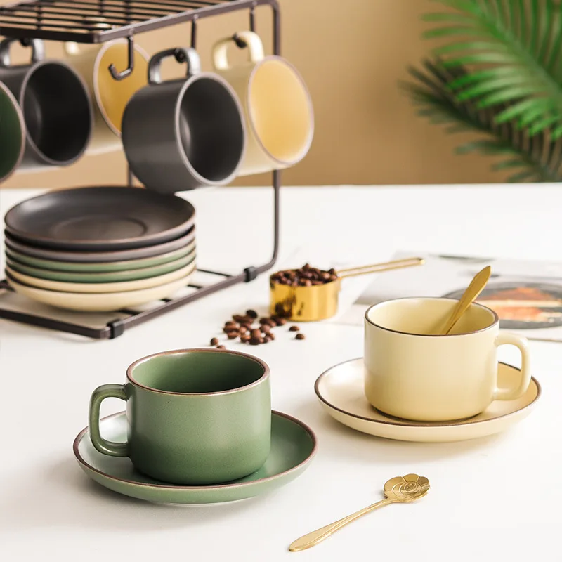 

Classic European Bone China Coffee Cups and Saucers Tableware Coffee Plates Dishes Afternoon Tea Set Home Kitchen With Gift Box