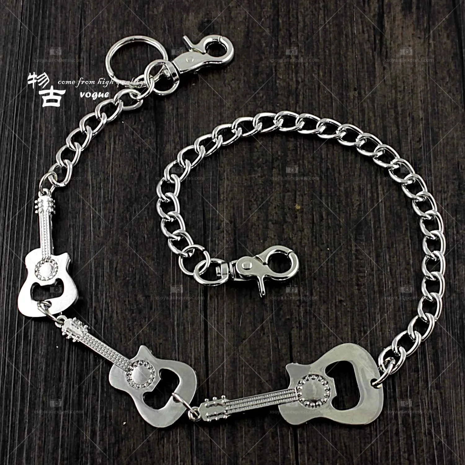 Длинный женский мужской кошелек с металлической гитарной цепочкой брюки в стиле