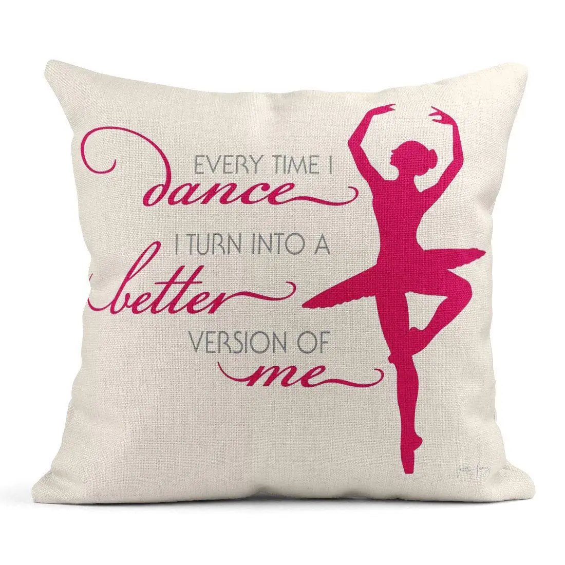 

Linen Throw Pillow Cover Case Dance Children's Art Decorative Pillow Cases Covers Home Decor Square 16 x 16 Inches Pillowcases