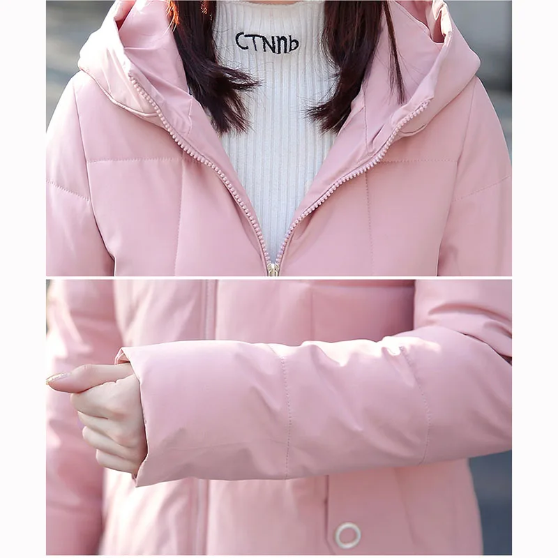 LDKVGSU Winter New Fashion Thicken Warm Large Size Jacket Women Hooded Coat Down Parkas Female Slim Outerwear High Quality s1035