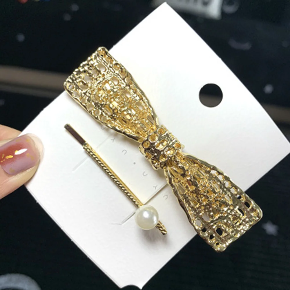 

New Arrival Pearl Hair Clip for Women Girls Barrettes Headdress Fashion Elegant Korean Metal Hairpin Hair Styling Accessories