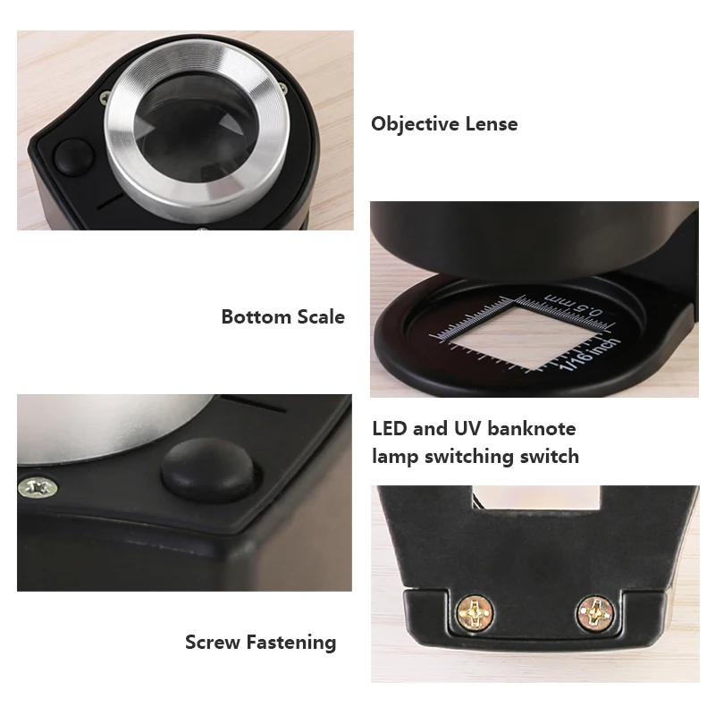 30X Оптическое стекло объектив лупа полностью металлический тестер для