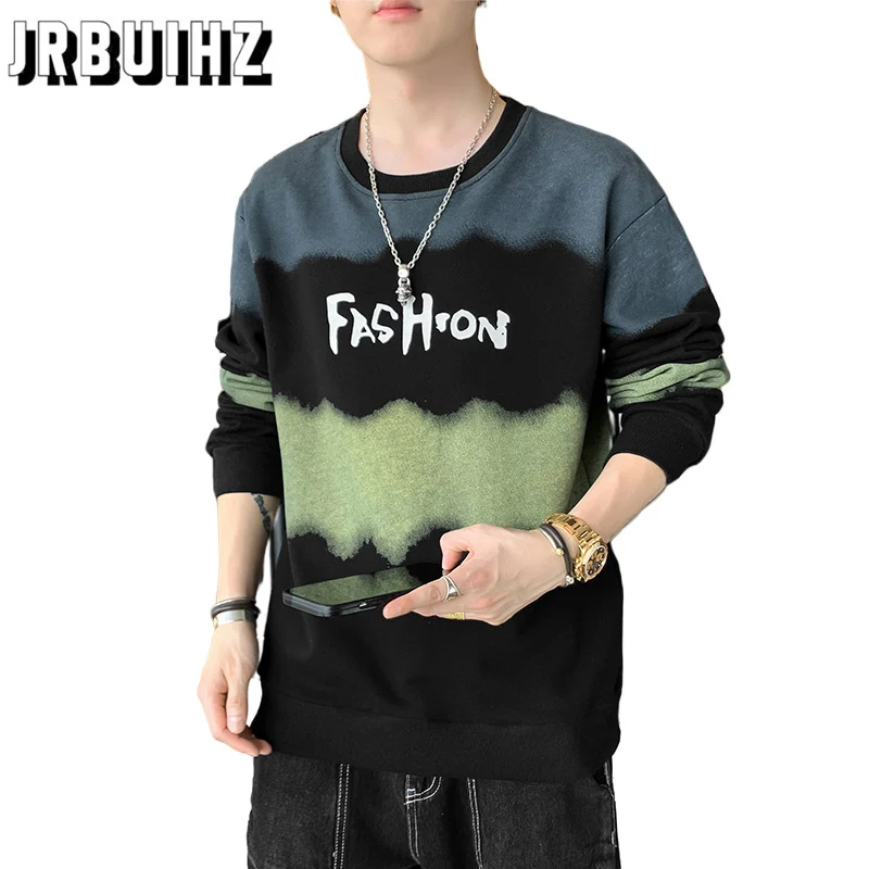 

2022 New Autumn Winter Casual Sweater Men Loose Harajuku Style Round Neck Long Sleeve Mens Fashion Pullovers Trendy Sweaters