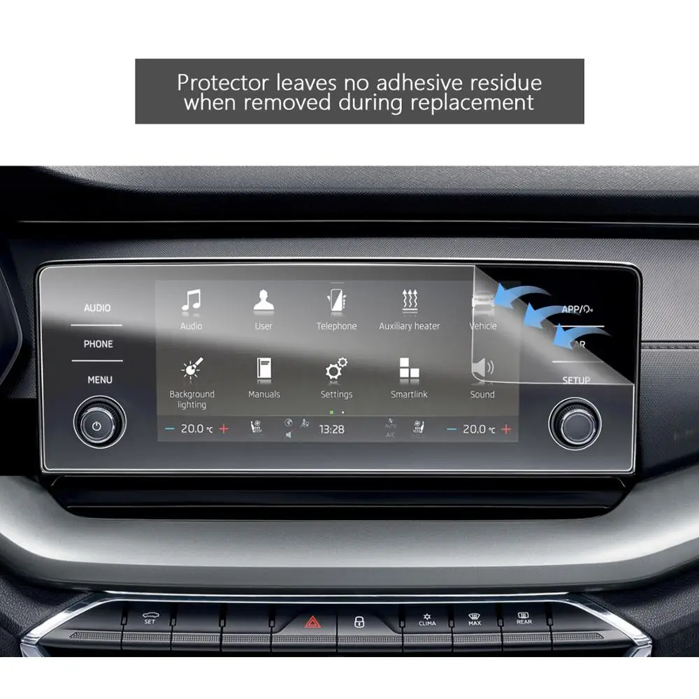 lfotpp pet screen protector for octavia mk4 8 25 inch 2020 car multimedia radio display auto interior accessories 2 pcs free global shipping