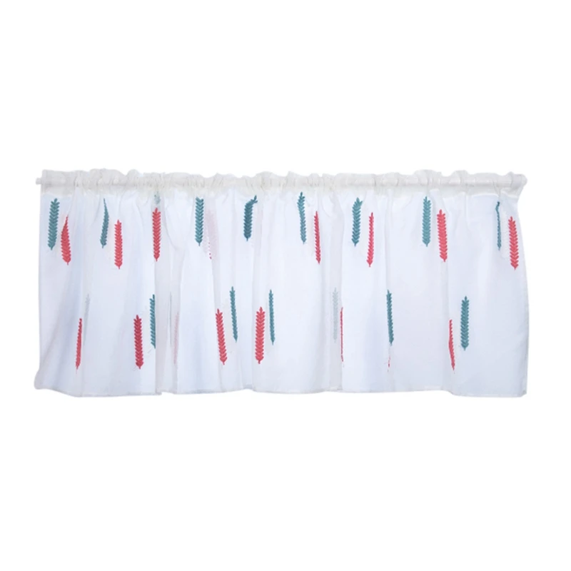 Rod 50x100cm 50x100 см/150 см каркасная штора с вышивкой, Капок, цветы, полуярусная штора, Короткая штора для кухни, ванной, гостиной - Цвет: Rod 50x100cm