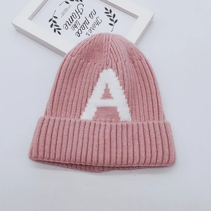 

Winter Baby Cap Newborn Boys Girls Cute Autumn Winter Warm Kids Baby Cartoon Letter Print Hats Wool