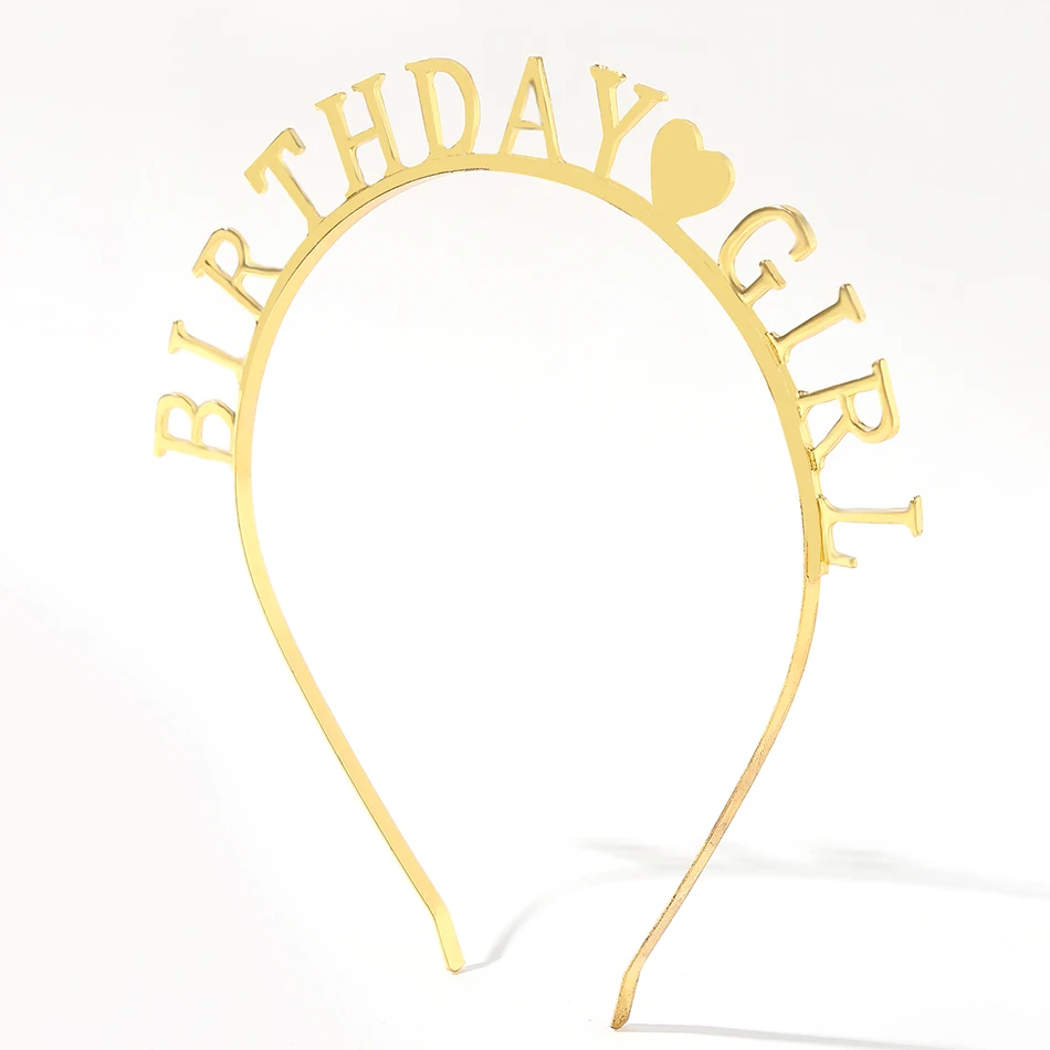 

Женский обруч для волос, повязка на голову с золотистой короной для девочек на день рождения