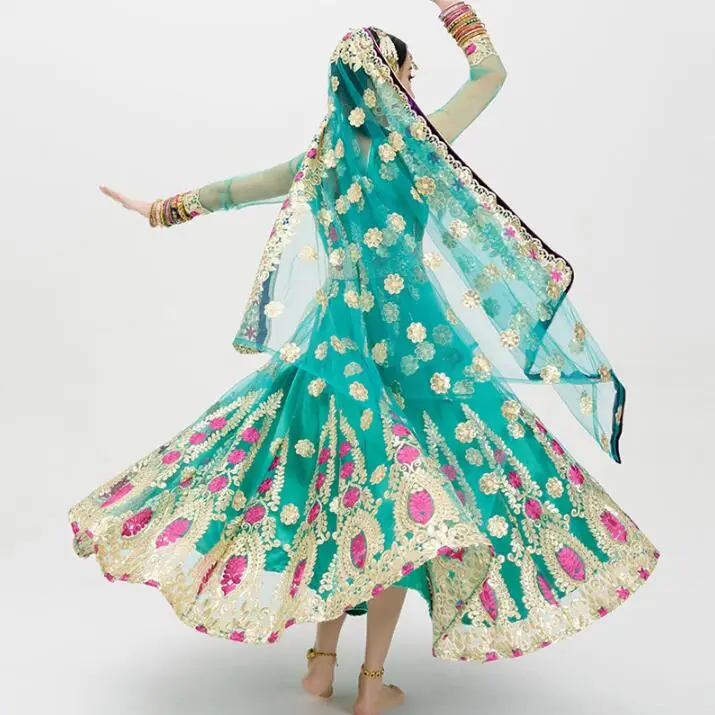 Индийский сари женщина красивая принцесса Анна танец вышивка костюм стиль