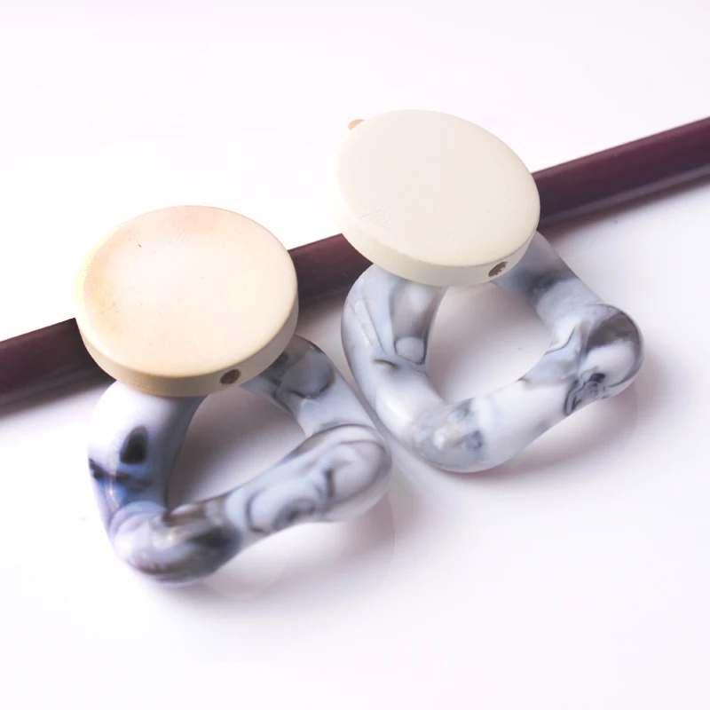 Новые корейские большие акриловые Клипсы Серьги для женщин ювелирные изделия