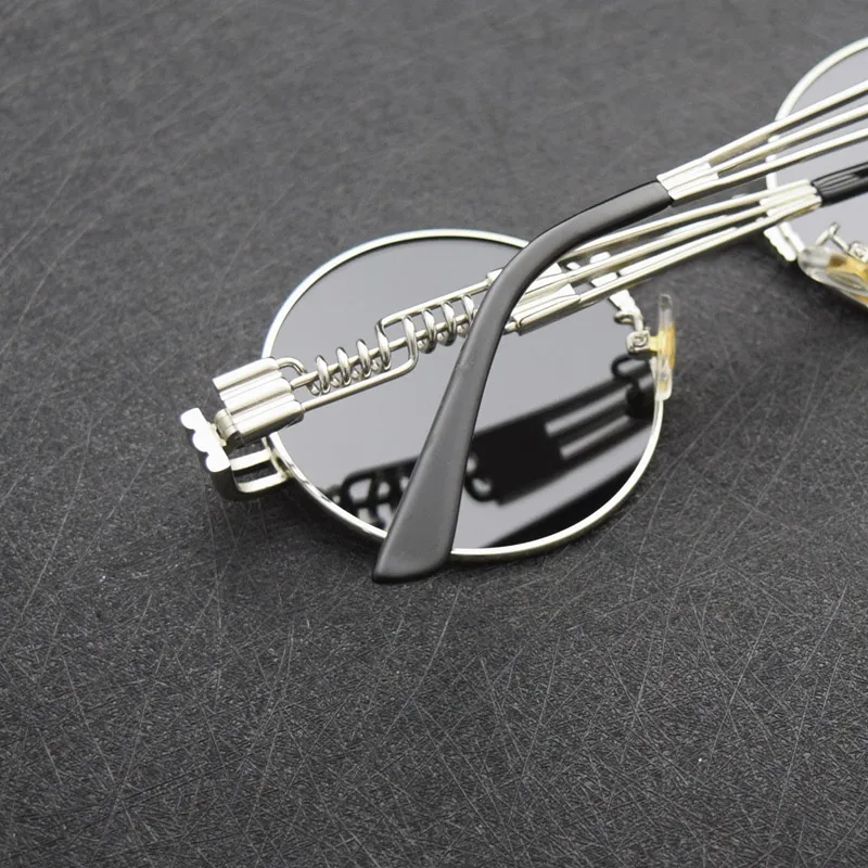 Винтажные солнцезащитные очки в стиле стимпанк круглые готические аксессуары