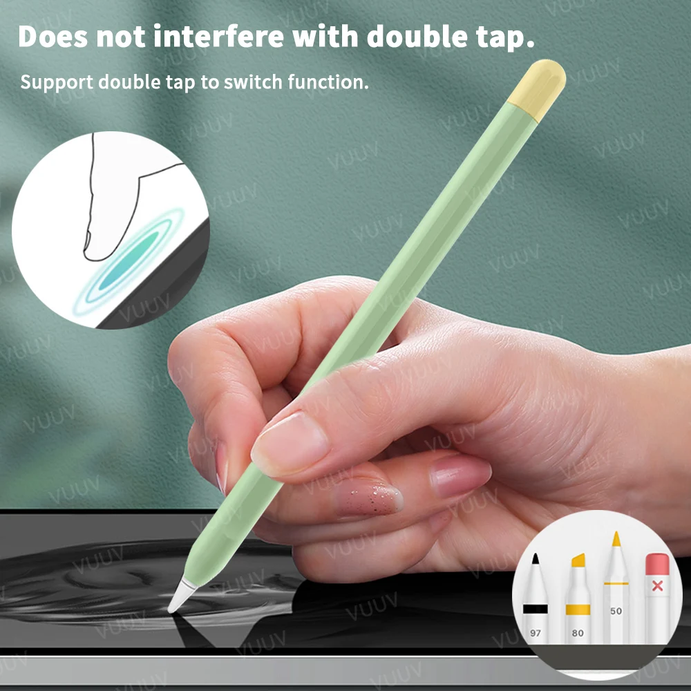 Чехол для Apple Pencil 1 2 мягкий силиконовый защитный чехол Duotone чехол-карандаш 1-го 2-го