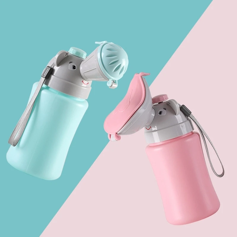 

2Pcs set Portable Baby Hygiene Toilet Urinal Boys Girls Pot Outdoor Car Travel Anti-leakage Kids Cleaning brush Training Potty