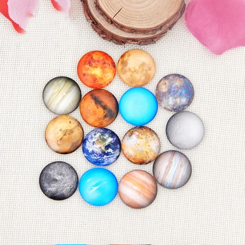 Магнитные круглые стеклянные наклейки QiYue для холодильника 14 видов с рисунком