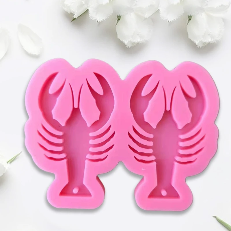 

Lobster Keychain Earrings Epoxy Resin Mold Jewelry Pendant Silicone Mould DIY Crafts Necklace Decorations Casting Tools