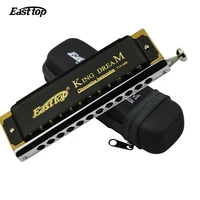 easttop 12 holes 48 tone chromatic harmonica key of c harp woodwind instrumentos musicais mouth organ t1248k round mouthpiece