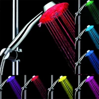multicolor led handheld romantic light water bath home bathroom shower head light shower head no battery bathroom accessories