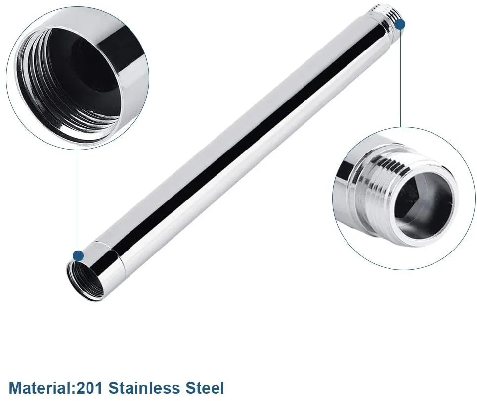 

Silver Shower Tube Anti-rust Bath Replacement Bathroom Holder Extension