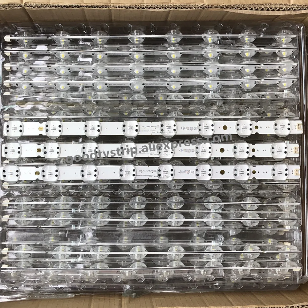 

Светодиодная лента для подсветки LG 43UK6500AUA BUSWLJM SSC Trident 43UK65 SSC 43UK65(LGD) 8LED SVL430A62 REV1.0, 3 шт.