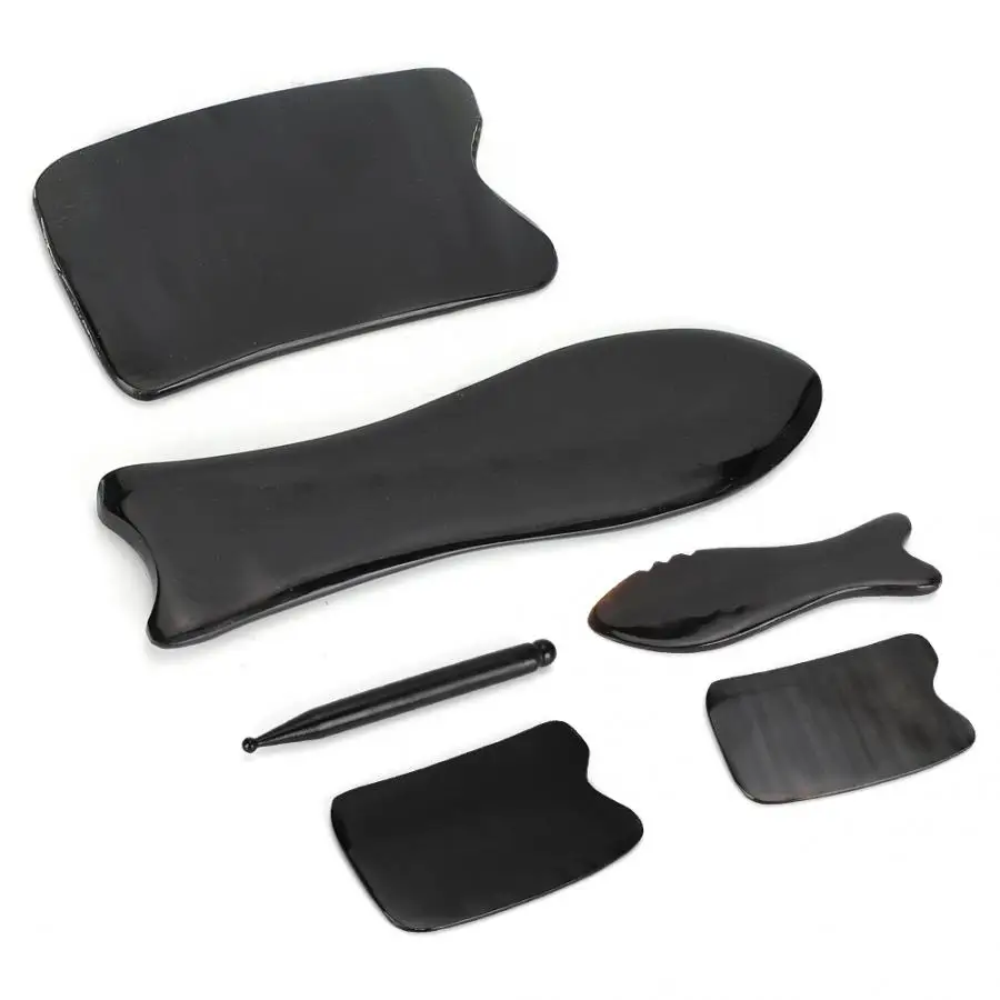 Массажер для тела бык рога соскабливающая доска массаж лица шеи снятия боли в