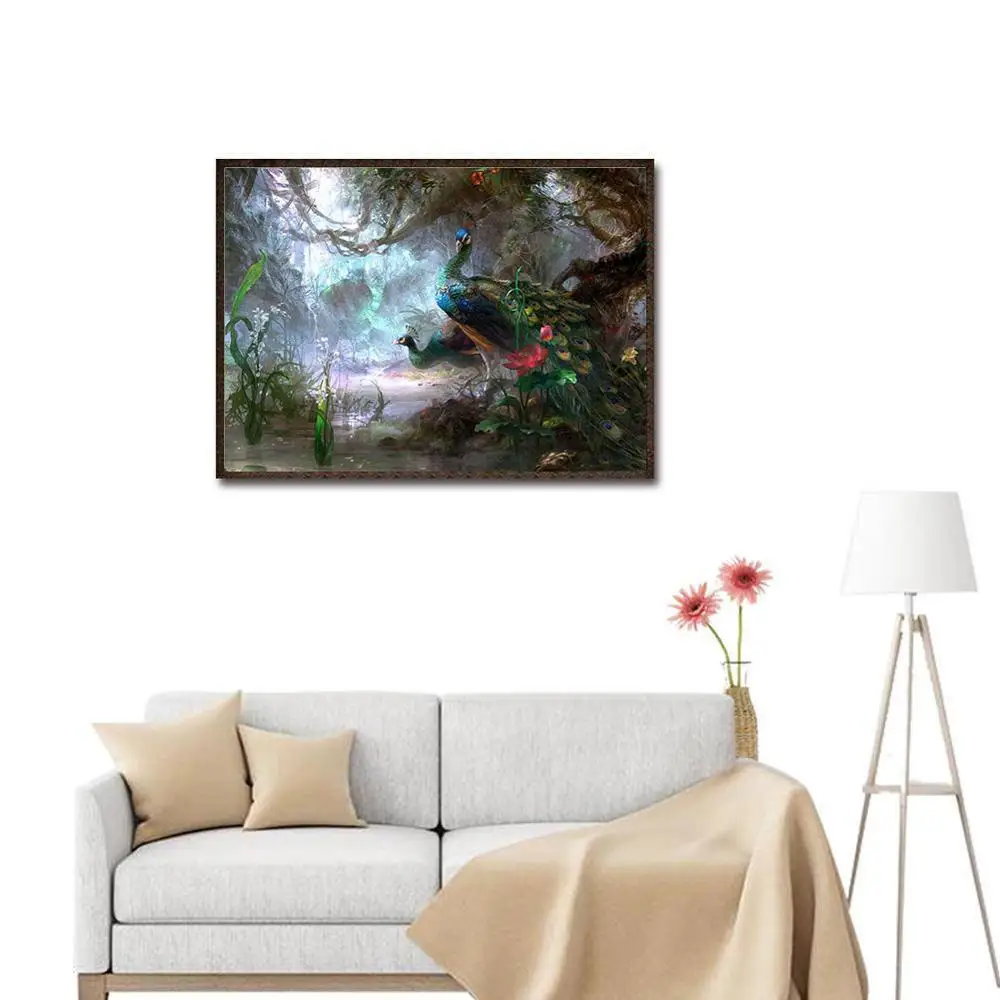 Алмазная вышивка Павлин животные Стразы Полный квадратный Набор для вышивки