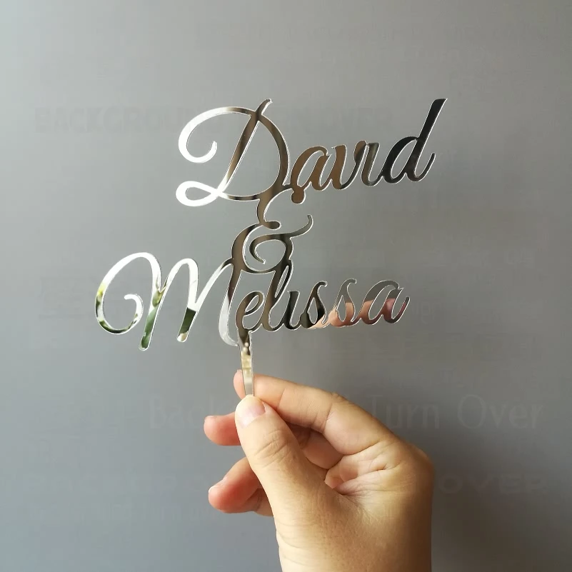 Топпер для торта свадебный кекс украшения выпечки Юбилей Валентина вензеля