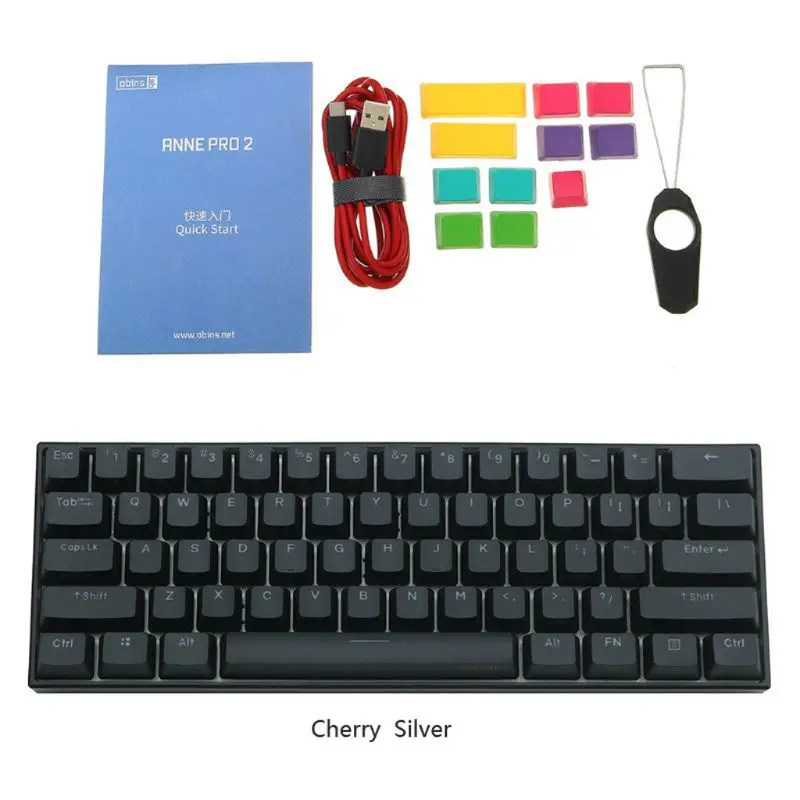 60% механическая клавиатура Bluetooth 4 0 Type-C RGB 61 клавиши Вишневый синий красный