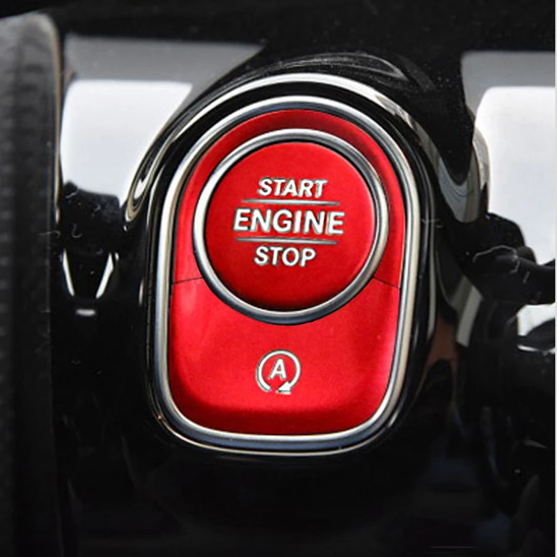 

For 2019 2020 2021 Mercedes-Benz A-Class W177 CLA C118 W118 B-Class W247 Engine Start Stop Switch Button Ring Decoration Cover