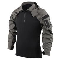 mens hoody combat t shirt tactical hunting shirt combat uniform camouflage cool hooded long sleeve mens t shirt equipment