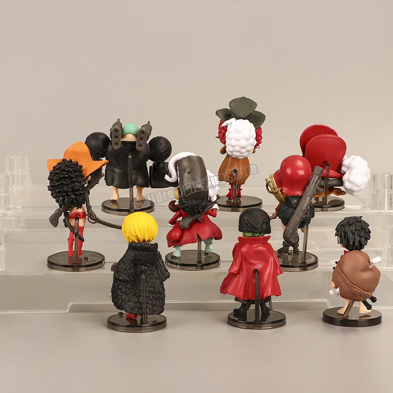 9 шт. цельные Аниме фигурки Zoro Nami Usopp Sogeking Sanji Tony Chopper Robin Фрэнки Брук украшение для