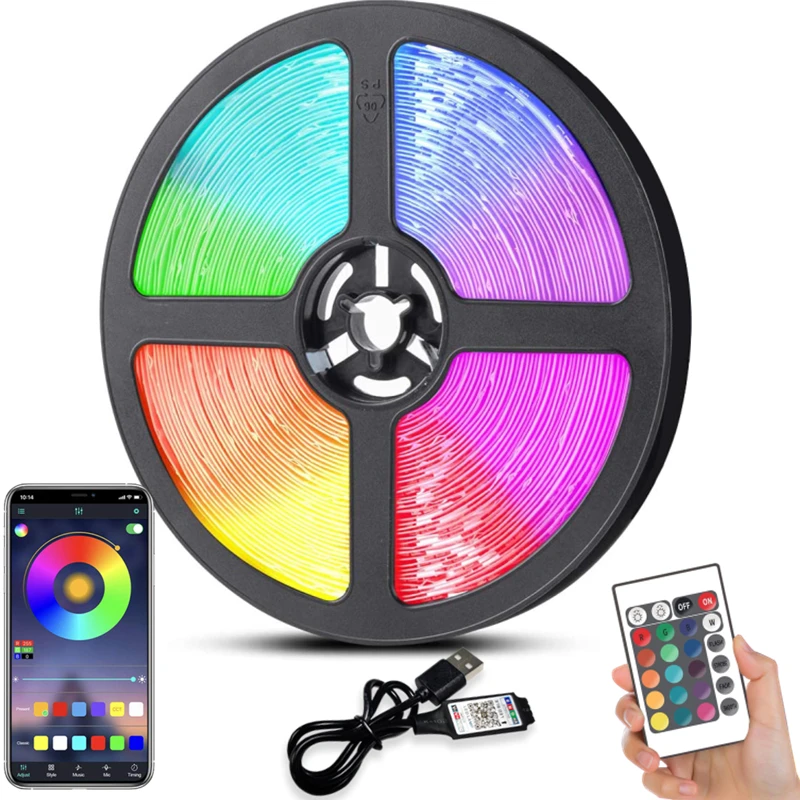 Светодиодсветильник лента RGB 2835 с Bluetooth управлением 5 В|Светодиодные ленты| |