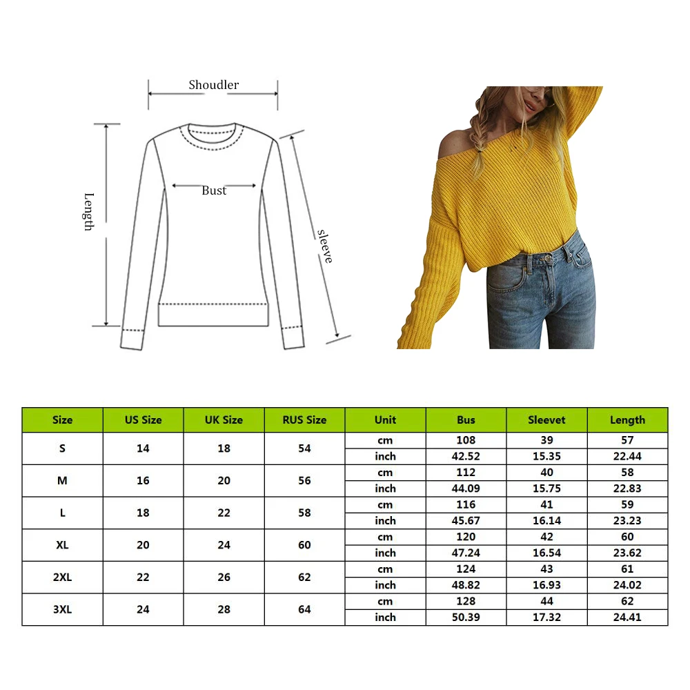Womens Fashion Sexy Off Shoulder Knitted Sweaters Ladies Solid Color Long Sleeve Warm Slim Fit Casual Pullovers 2019 New | Женская