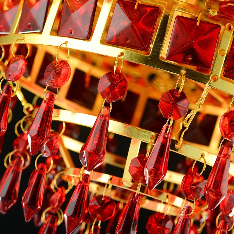 Новый китайский Хрустальный подвесной светильник женитьба Красочный