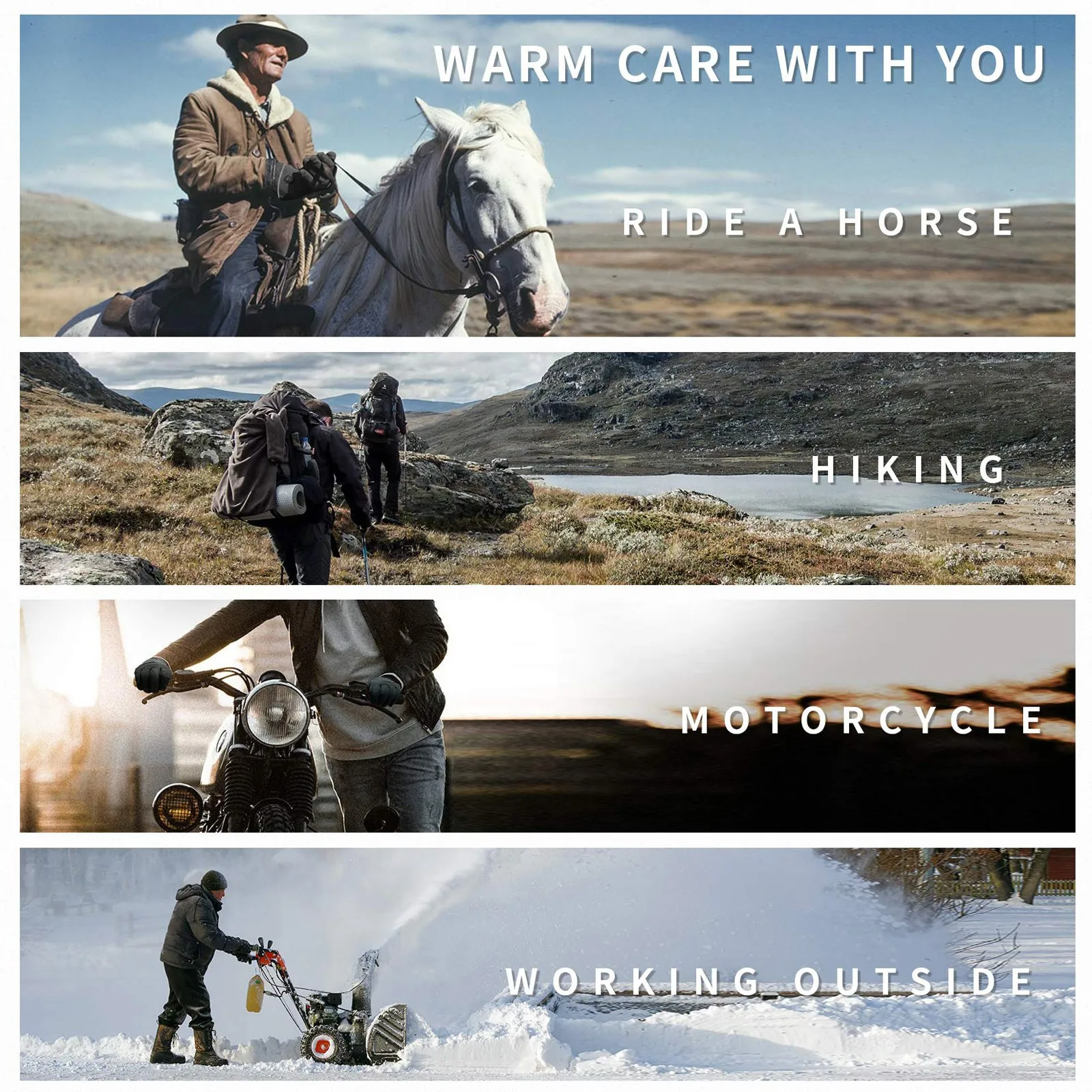 

Motorcycle Gloves Heated Gloves Touch Screen Winter Warm Skiing Gloves Waterproof Rechargeable Heating Thermal Gloves Wholesale