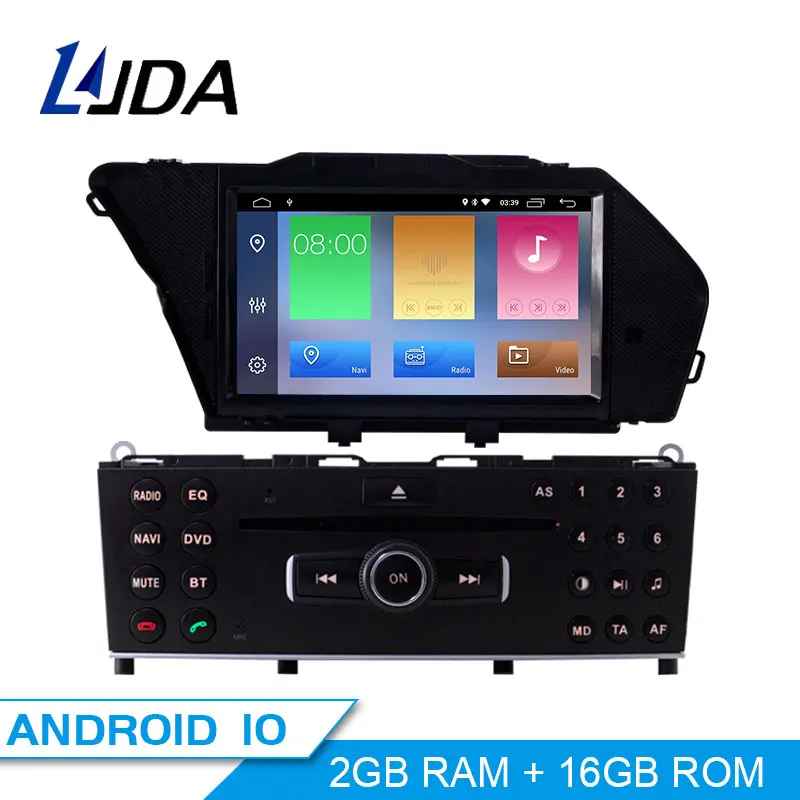 Автомобильный DVD плеер LJDA Android 10 0 для MERCEDES BENZ GLK 2008 2009 2010 GPS навигация 1 Din
