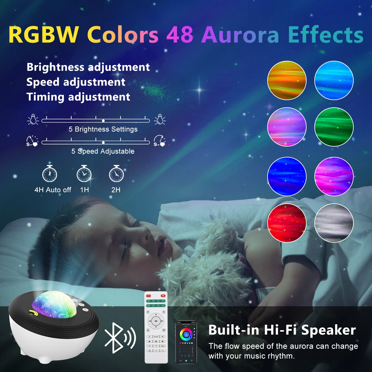 WiFi Smart Star Light Galaxy Projector Christmas Music Player Laser Starry Sky Night Work With GoogleAlexa Tuya | Лампы и освещение
