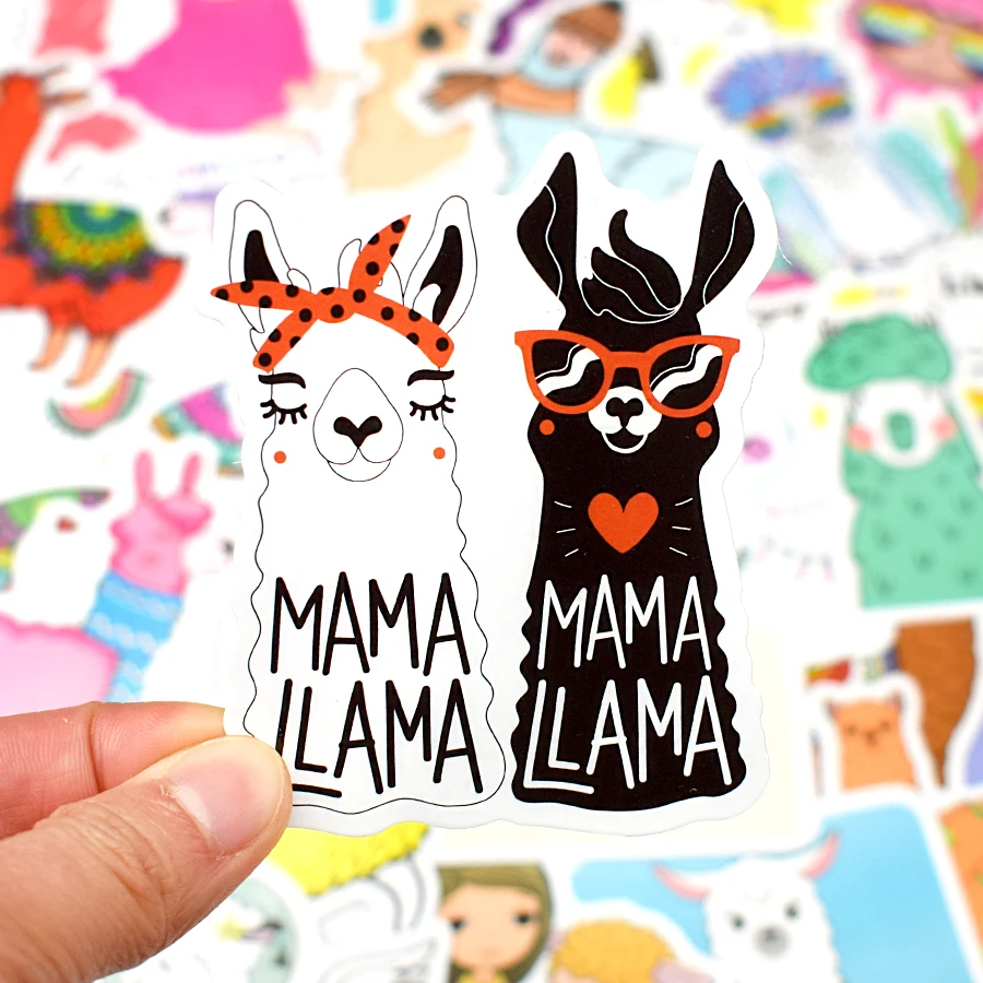 50 шт. милые стикеры Альпака для детей Kawaii Мультфильм лама Животные наклейки
