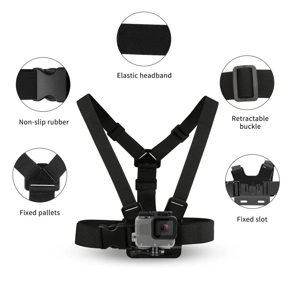 Набор креплений SHOOT для экшн Камеры GoPro Hero 9 8 7 5 Black Xiaomi Yi 4K Eken H9 Sjcam Sj4000|for gopro
